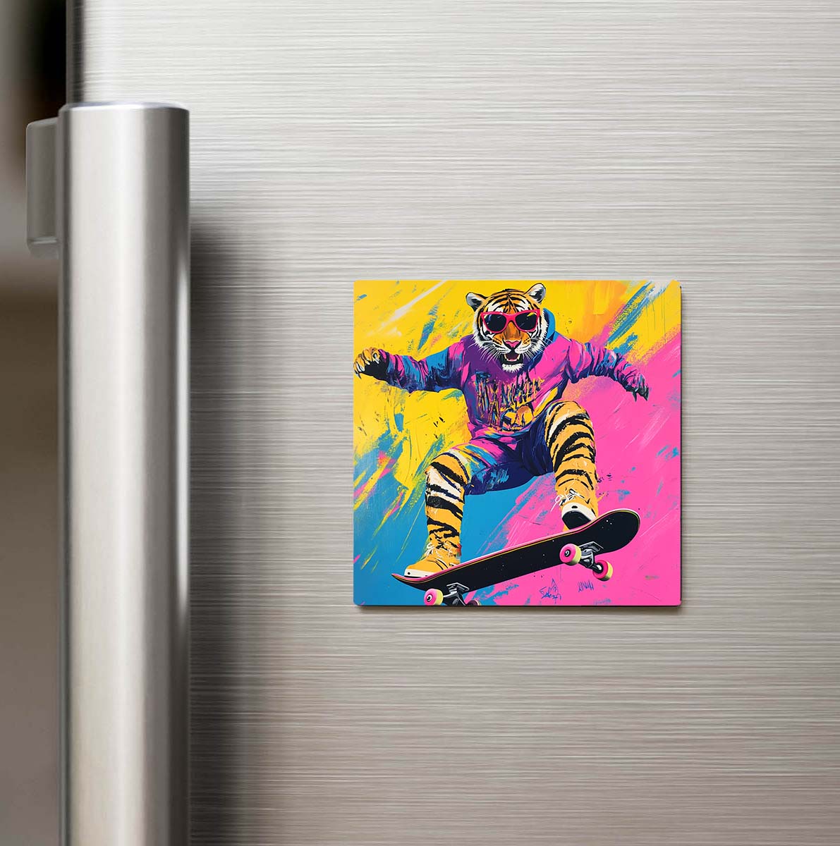 Tiger - Kaplan - Güneş Gözlüklü Style - Buzdolap Magneti
