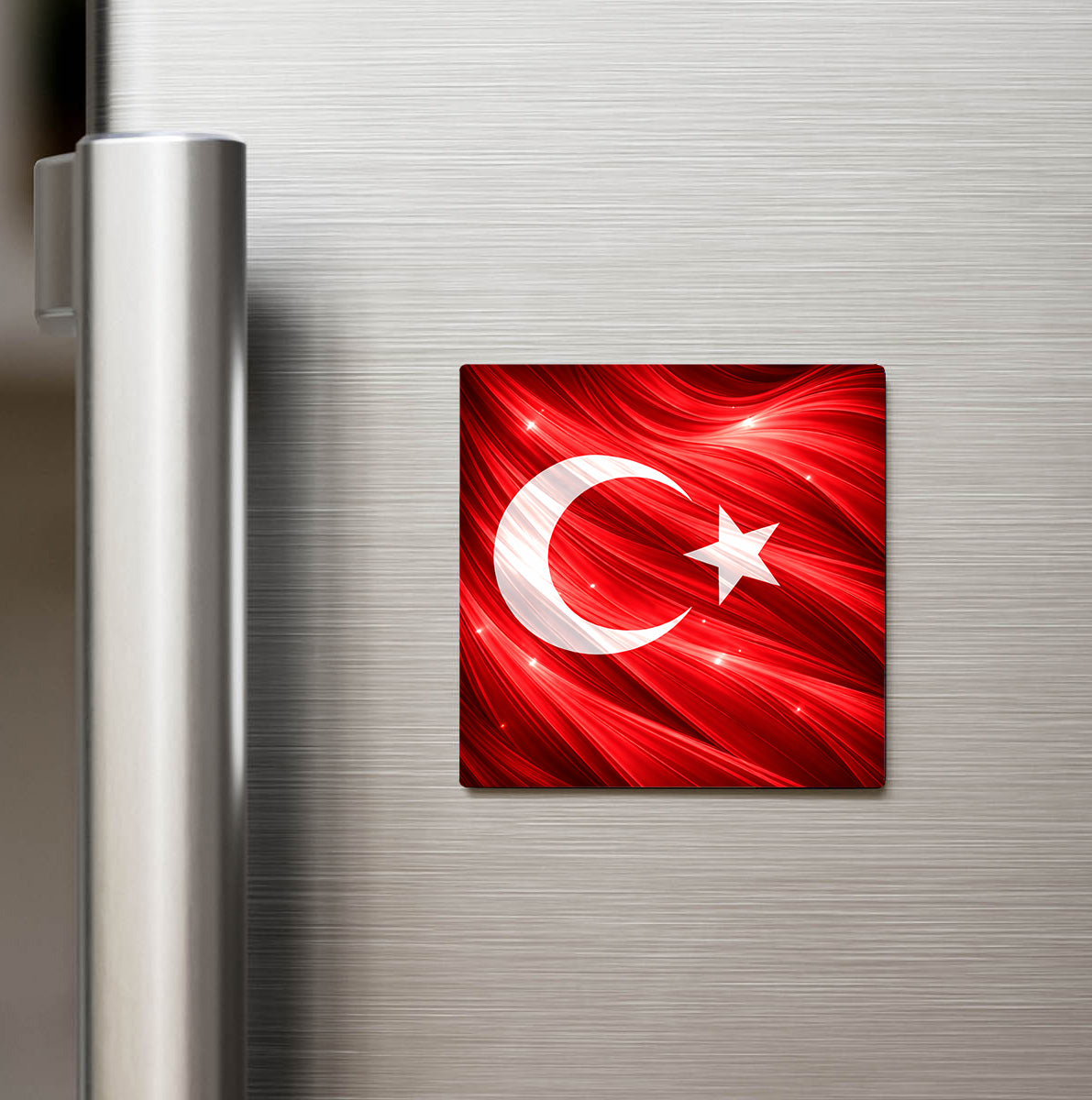 Türkiye – Turkey – Abstract Ülke Bayraklı Buzdolap Magneti