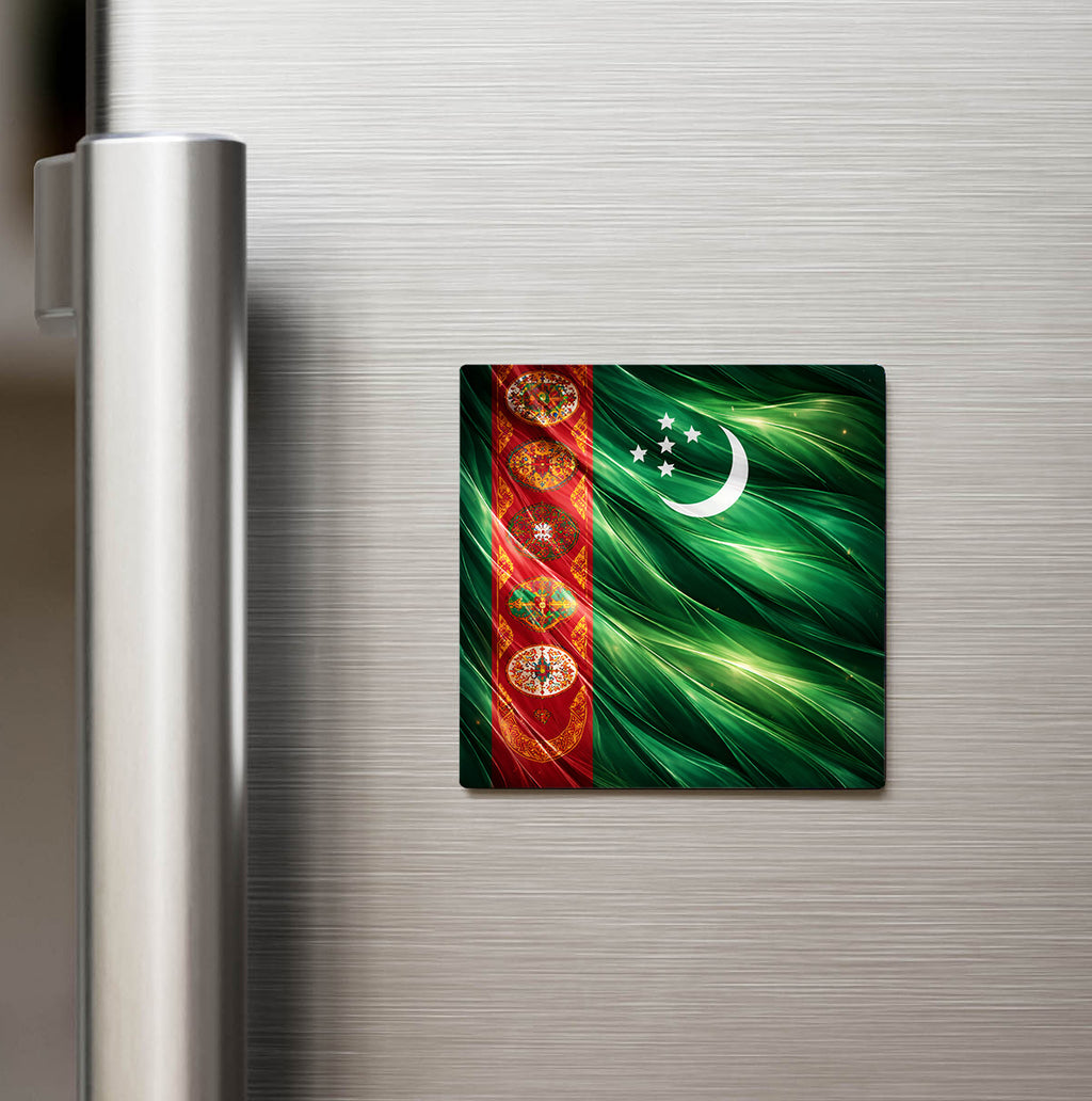 Türkmenistan – Turkmenistan – Abstract Ülke Bayraklı Buzdolap Magneti