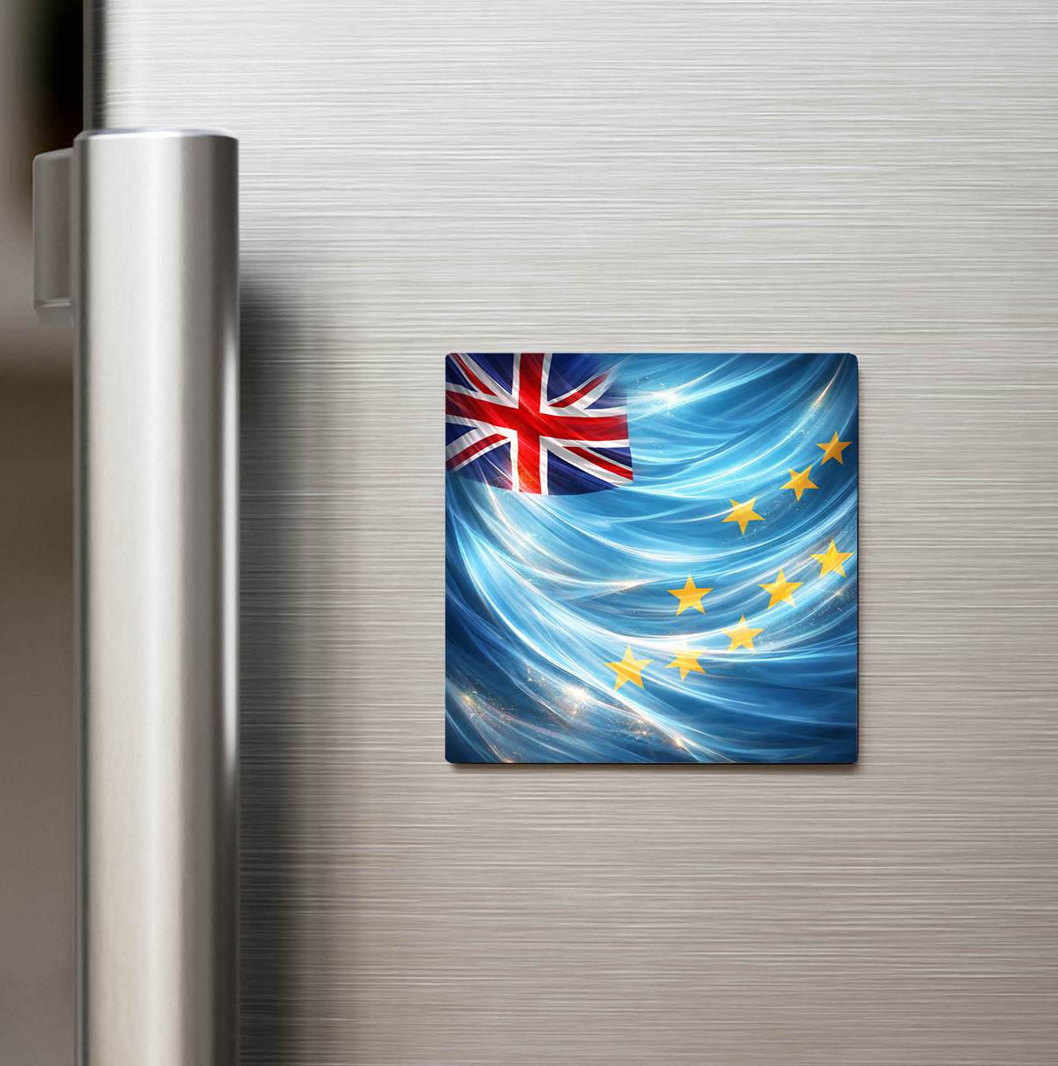 Tuvalu – Tuvalu – Abstract Ülke Bayraklı Buzdolap Magneti
