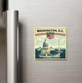 Retro Amerika Birleşik Devletleri Washington Şehri Temalı Vintage Buzdolap Magneti