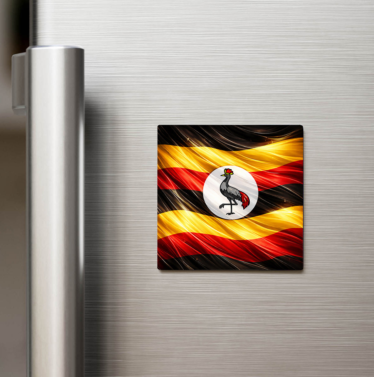 Uganda – Uganda – Abstract Ülke Bayraklı Buzdolap Magneti