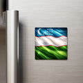 Özbekistan – Uzbekistan – Abstract Ülke Bayraklı Buzdolap Magneti