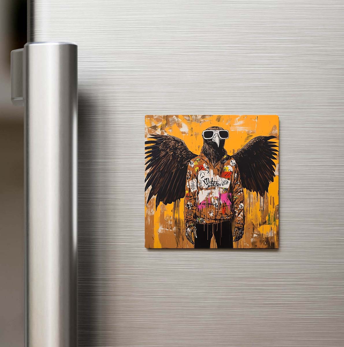 Vulture - Akbaba - Güneş Gözlüklü Style - Buzdolap Magneti