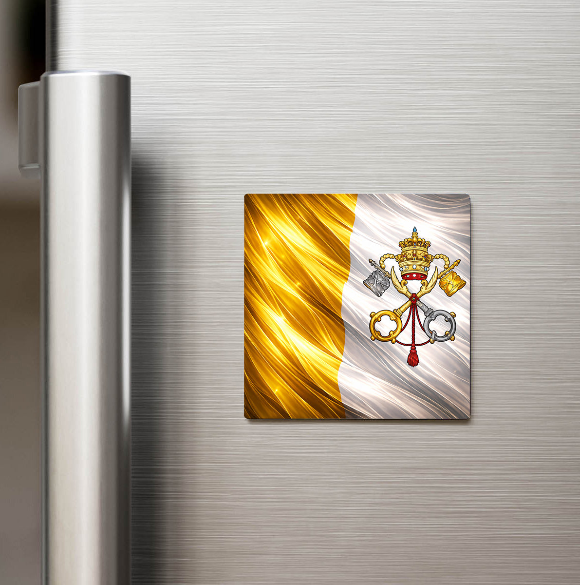Vatikan – Vatican City – Abstract Ülke Bayraklı Buzdolap Magneti