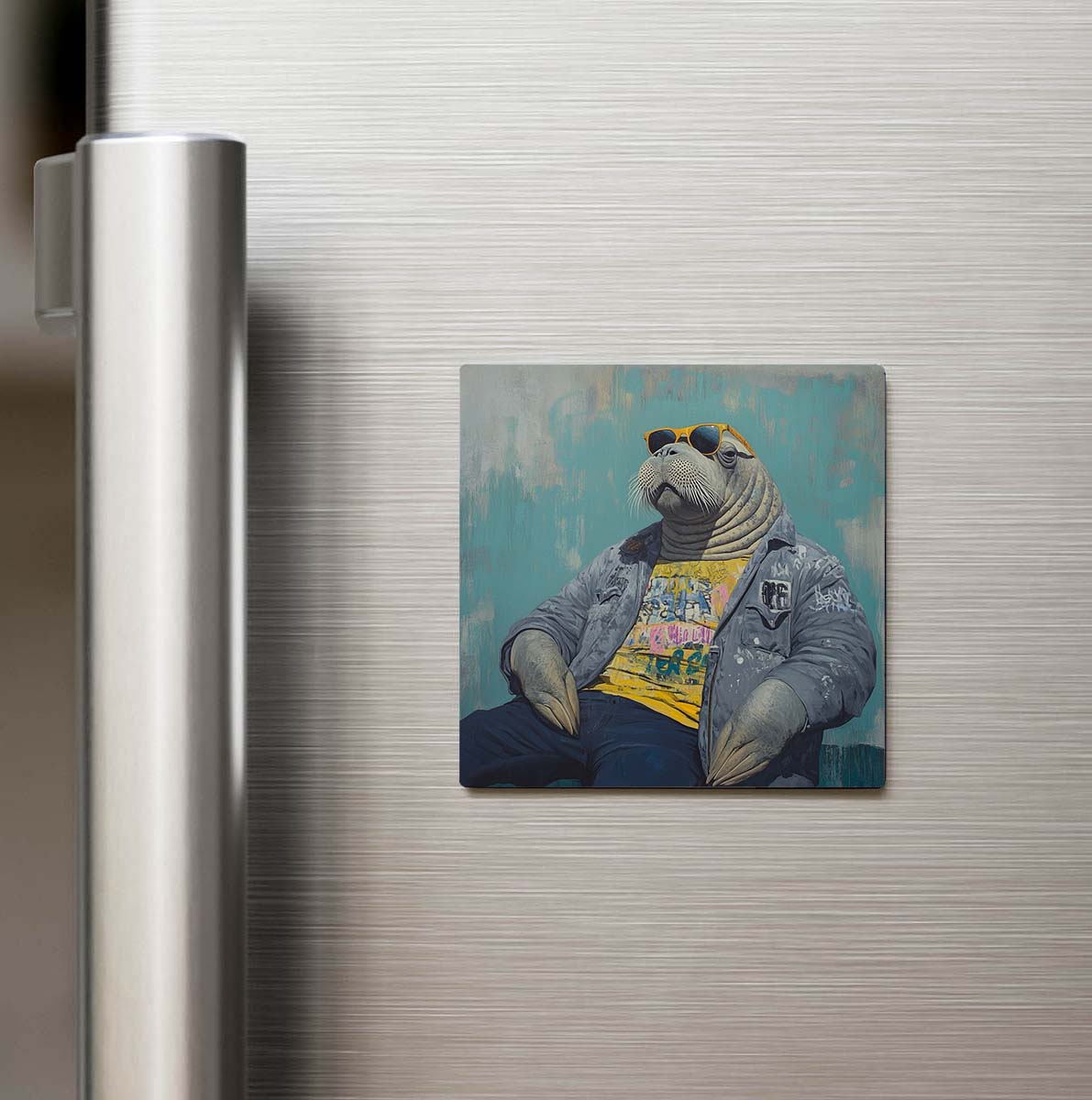 Walrus - Mors - Güneş Gözlüklü Style - Buzdolap Magneti