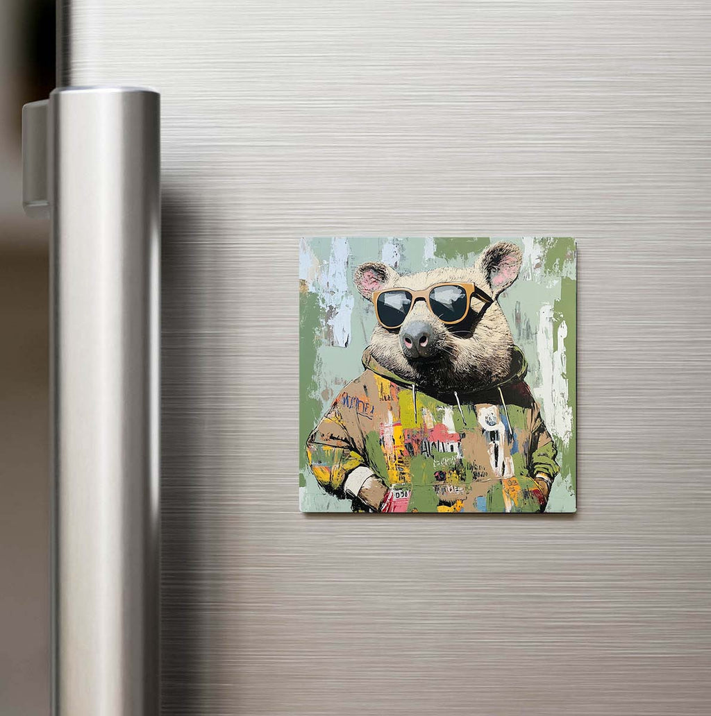 Wombat - Vombat - Güneş Gözlüklü Style - Buzdolap Magneti