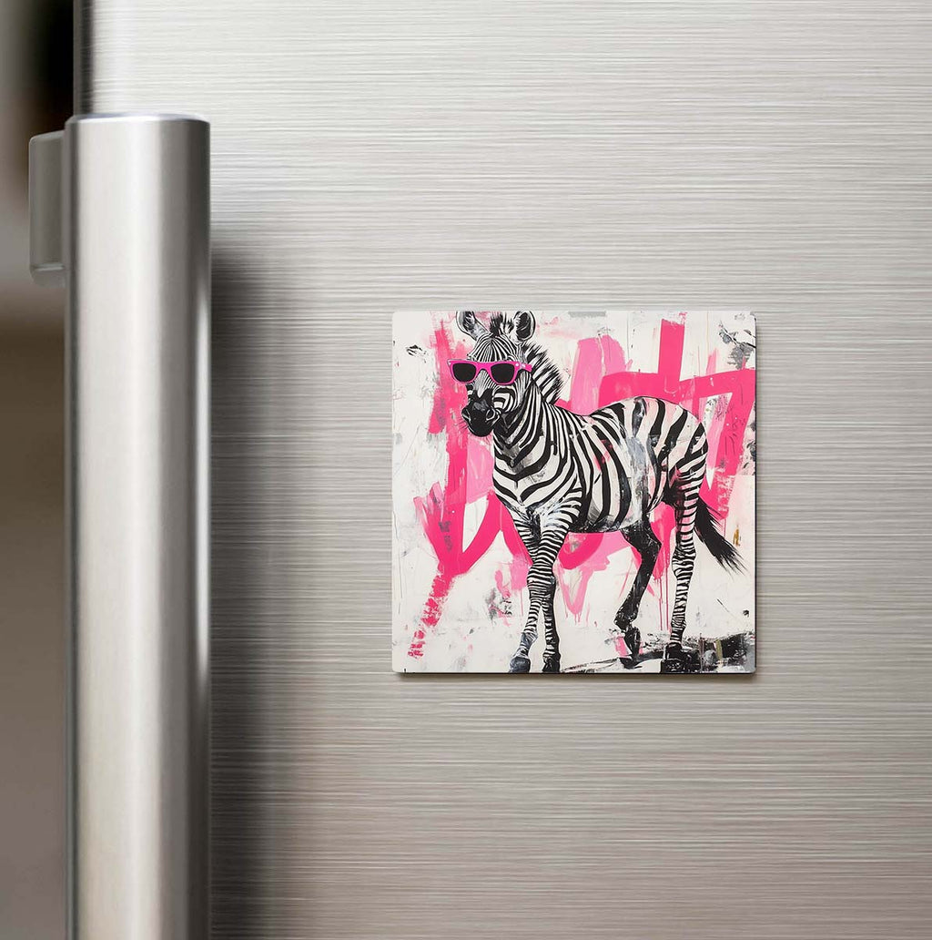 Zebra - Zebra - Güneş Gözlüklü Style - Buzdolap Magneti