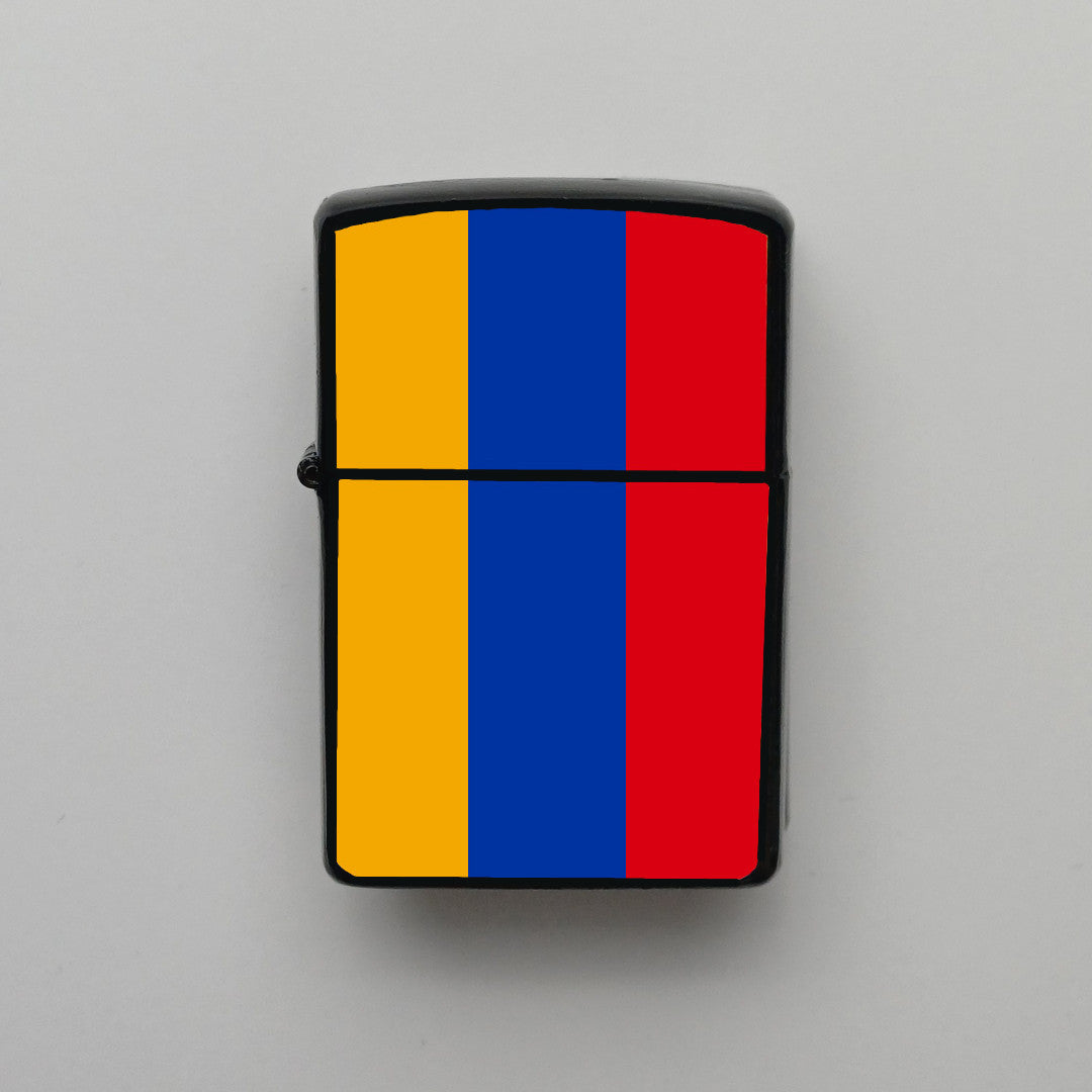 Ermenistan Armenia Bayrağı - Benzinli Siyah Çakmak - Hediyelik