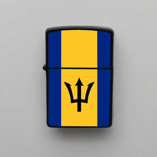 Barbados Bayrağı - Benzinli Siyah Çakmak - Hediyelik