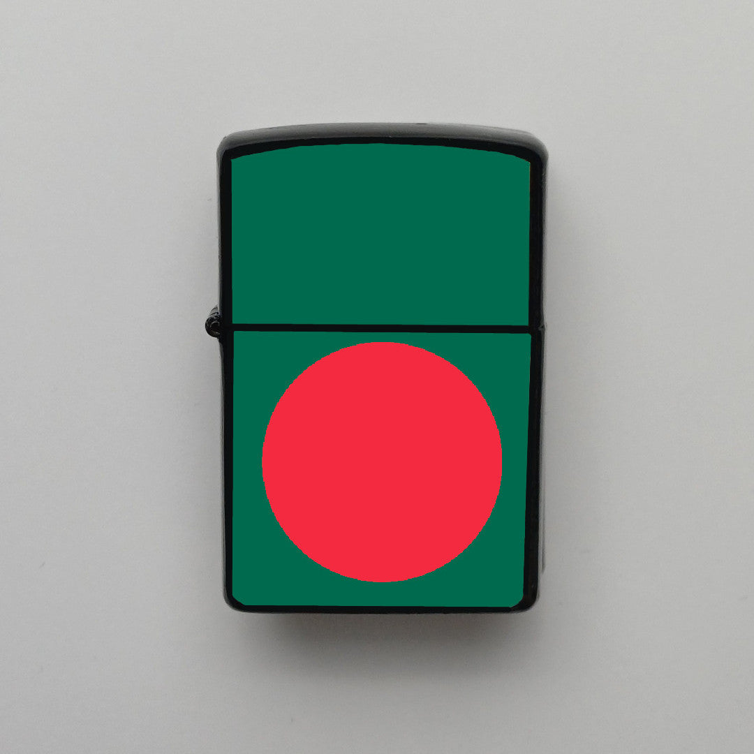 Bangladeş Bayrağı - Benzinli Siyah Çakmak - Hediyelik