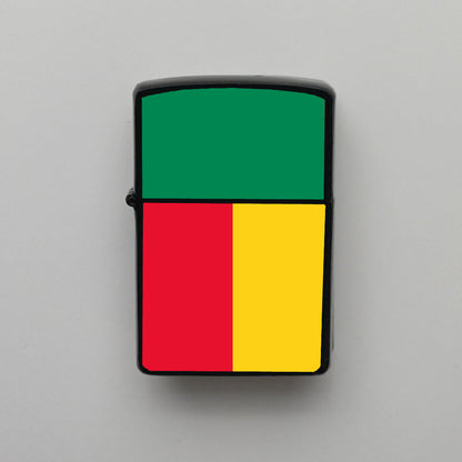Benin Bayrağı - Benzinli Siyah Çakmak - Hediyelik