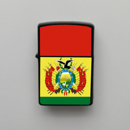 Bolivya Bayrağı - Benzinli Siyah Çakmak - Hediyelik