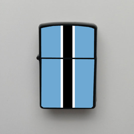 Botsvana Bayrağı - Benzinli Siyah Çakmak - Hediyelik