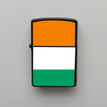 Fildişi Sahili Ivory Coast Bayrağı - Benzinli Siyah Çakmak - Hediyelik