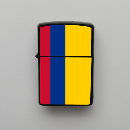 Kolombiya Colombia Bayrağı - Benzinli Siyah Çakmak - Hediyelik