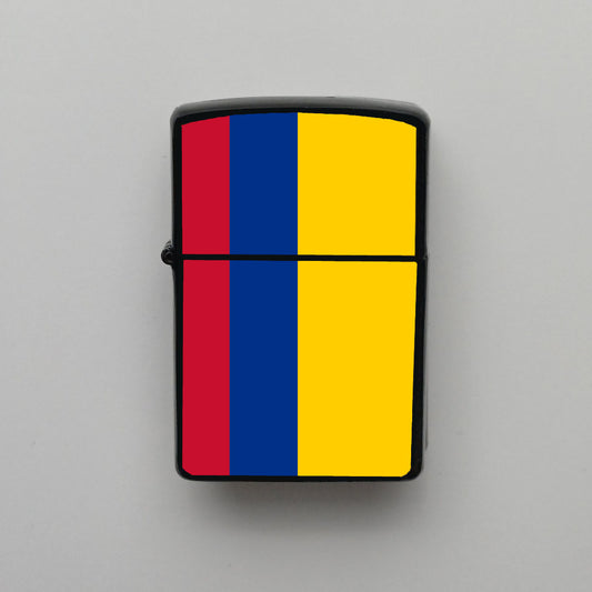 Kolombiya Colombia Bayrağı - Benzinli Siyah Çakmak - Hediyelik