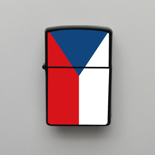 Çekya Czechia Bayrağı - Benzinli Siyah Çakmak - Hediyelik