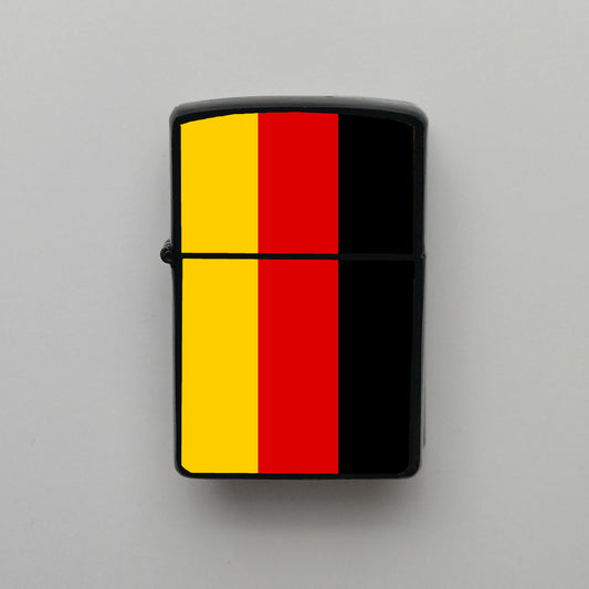 Almanya Germany Bayrağı - Benzinli Siyah Çakmak - Hediyelik
