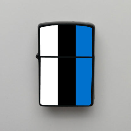 Estonya Estonia Bayrağı - Benzinli Siyah Çakmak - Hediyelik