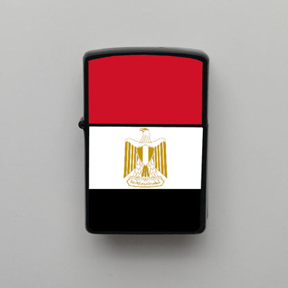 Mısır Egypt Bayrağı - Benzinli Siyah Çakmak - Hediyelik