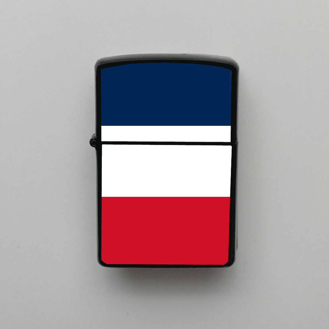 Fransa France Bayrağı - Benzinli Siyah Çakmak - Hediyelik