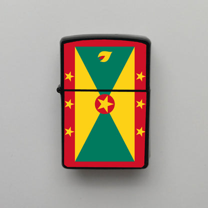 Grenada Bayrağı - Benzinli Siyah Çakmak - Hediyelik