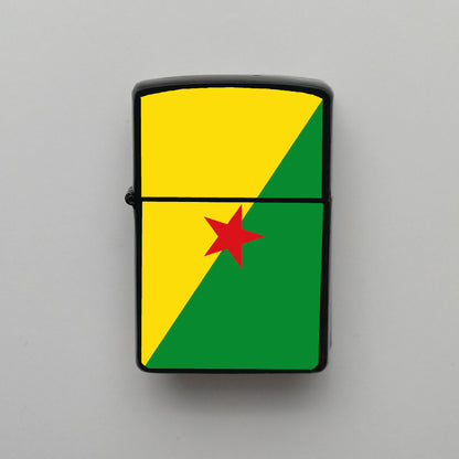 Fransız Guyanası Bayrağı - Benzinli Siyah Çakmak - Hediyelik