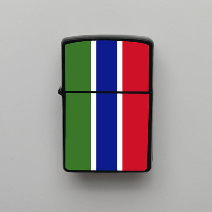 Gambiya Gambia Bayrağı - Benzinli Siyah Çakmak - Hediyelik