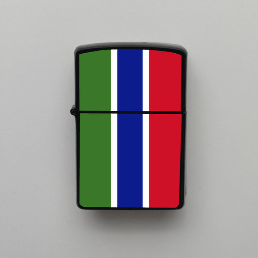 Gambiya Gambia Bayrağı - Benzinli Siyah Çakmak - Hediyelik