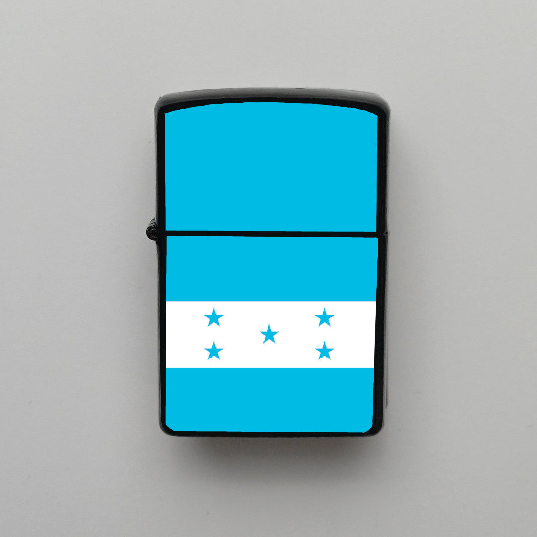 Honduras Bayrağı - Benzinli Siyah Çakmak - Hediyelik
