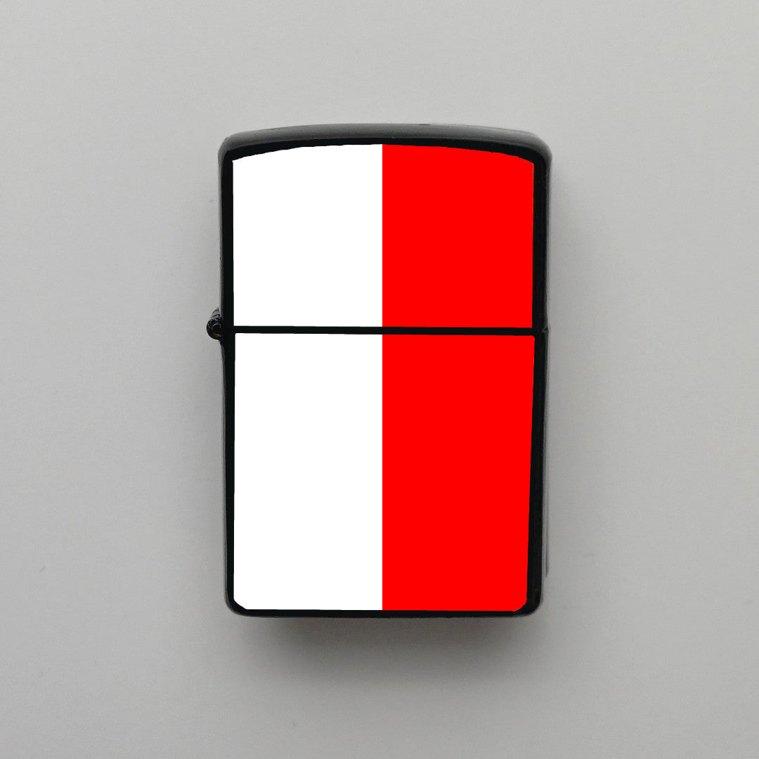 Endonezya Indonesia Bayrağı - Benzinli Siyah Çakmak - Hediyelik