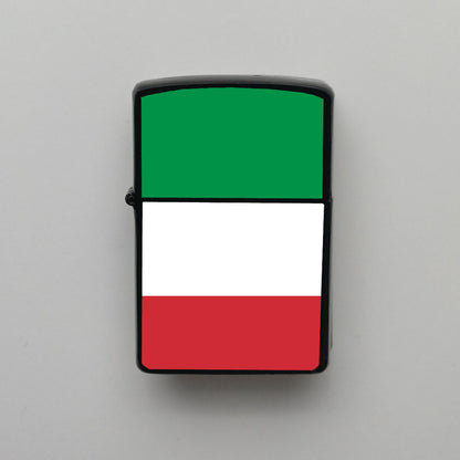 İtalya Italy Bayrağı - Benzinli Siyah Çakmak - Hediyelik