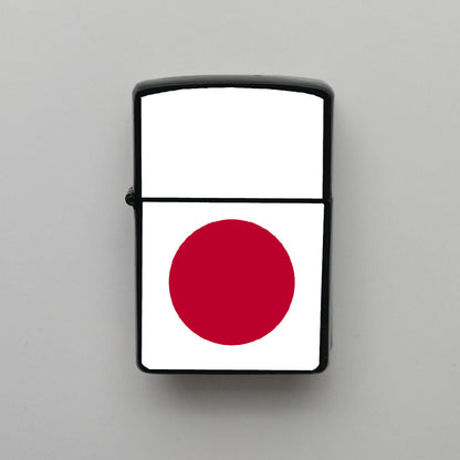Japonya Japan Bayrağı - Benzinli Siyah Çakmak - Hediyelik