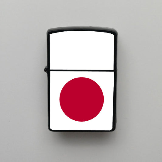 Japonya Japan Bayrağı - Benzinli Siyah Çakmak - Hediyelik