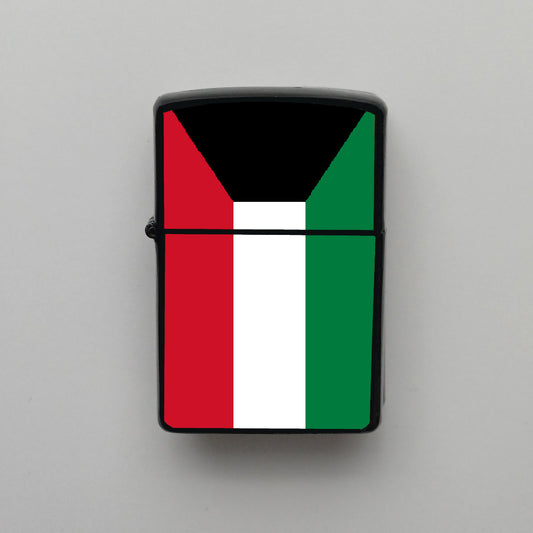 Kuveyt Kuwait Bayrağı - Benzinli Siyah Çakmak - Hediyelik