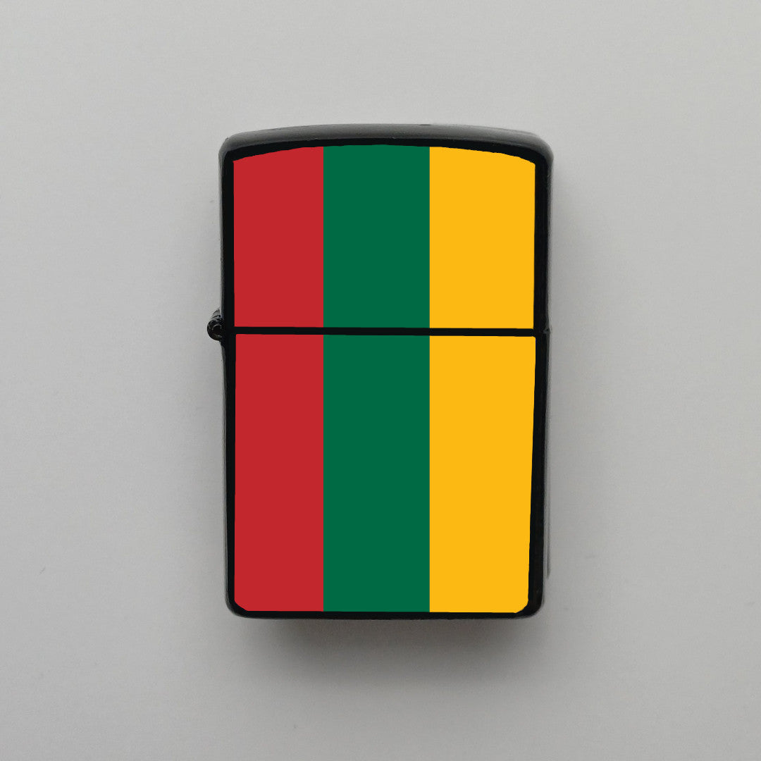 Litvanya Lithuania Bayrağı - Benzinli Siyah Çakmak - Hediyelik