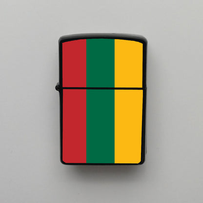 Litvanya Lithuania Bayrağı - Benzinli Siyah Çakmak - Hediyelik