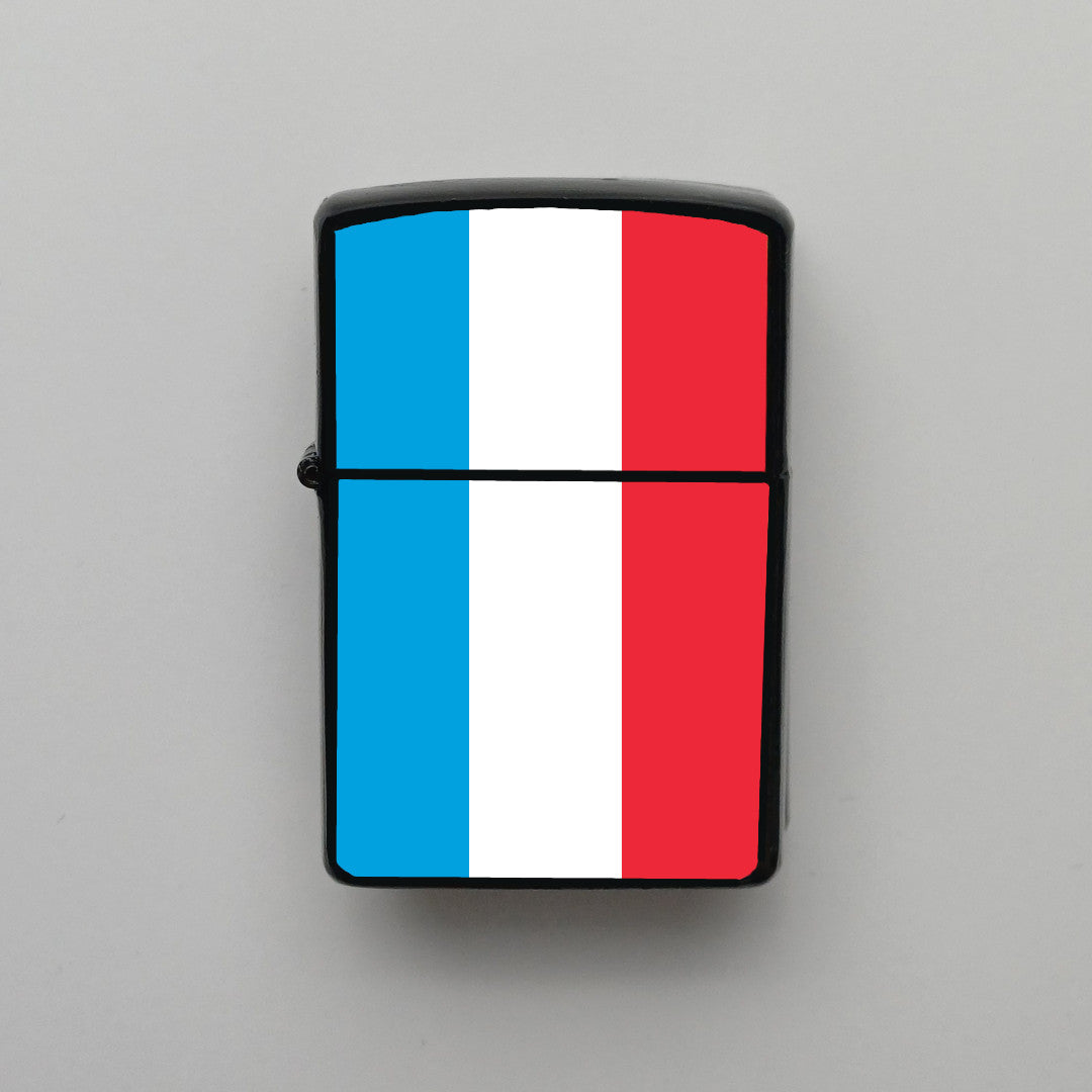 Lüksemburg Luxembourg Bayrağı - Benzinli Siyah Çakmak - Hediyelik