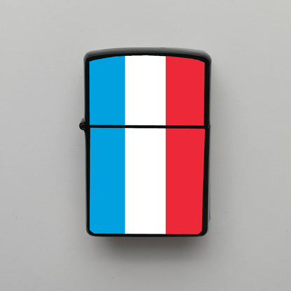 Lüksemburg Luxembourg Bayrağı - Benzinli Siyah Çakmak - Hediyelik