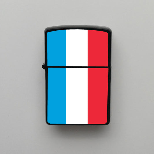 Lüksemburg Luxembourg Bayrağı - Benzinli Siyah Çakmak - Hediyelik