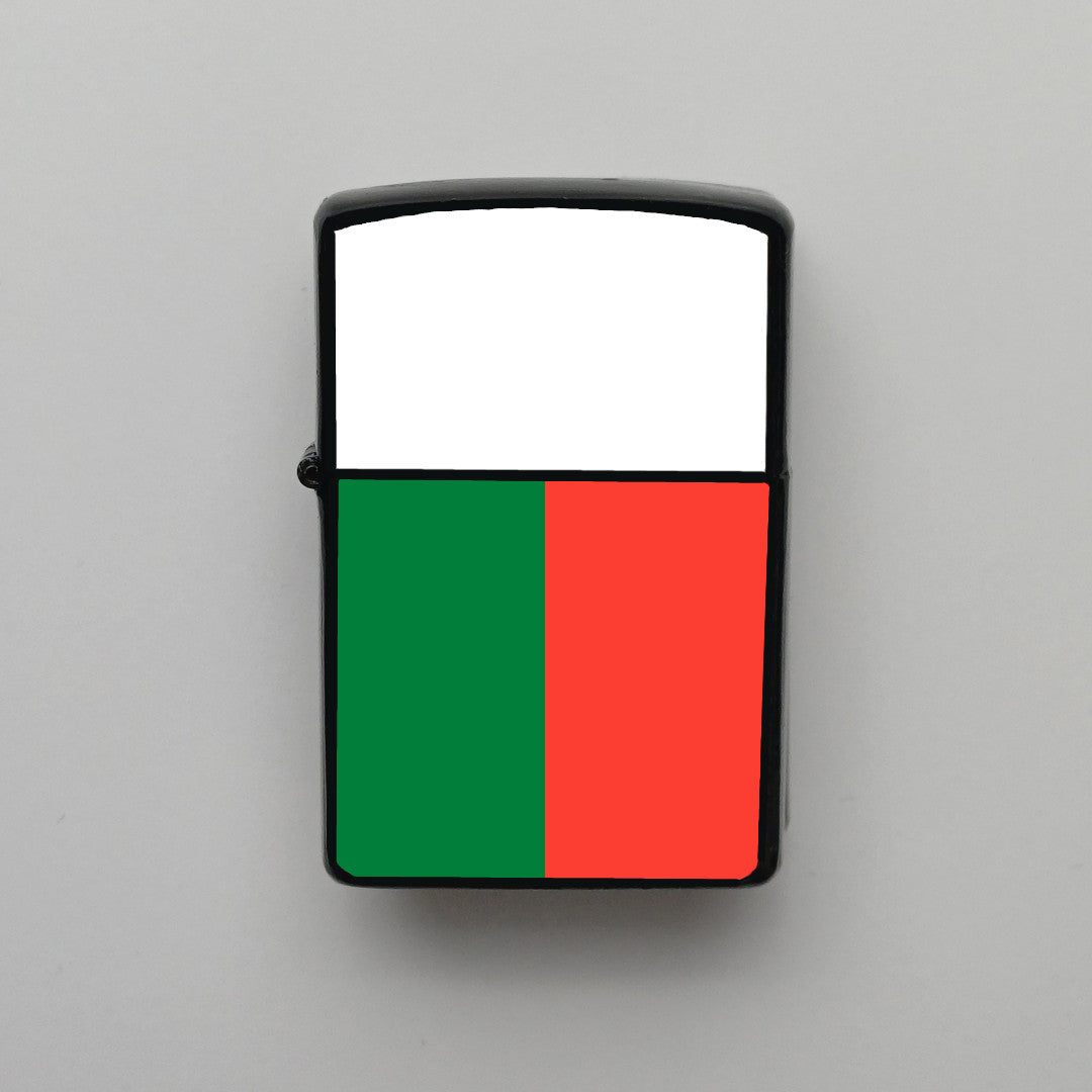 Madagaskar Bayrağı - Benzinli Siyah Çakmak - Hediyelik