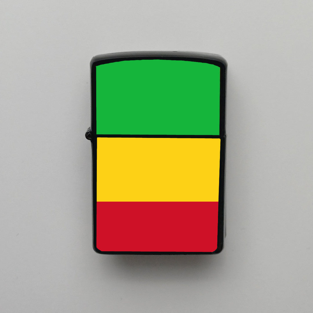 Mali Bayrağı - Benzinli Siyah Çakmak - Hediyelik