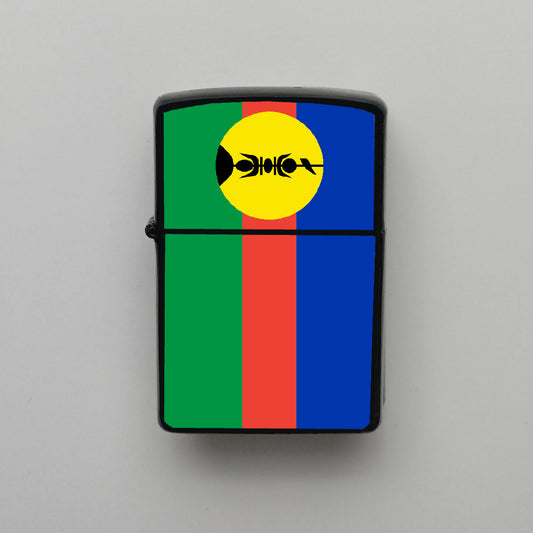 Yeni Kaledonya Bayrağı - Benzinli Siyah Çakmak - Hediyelik