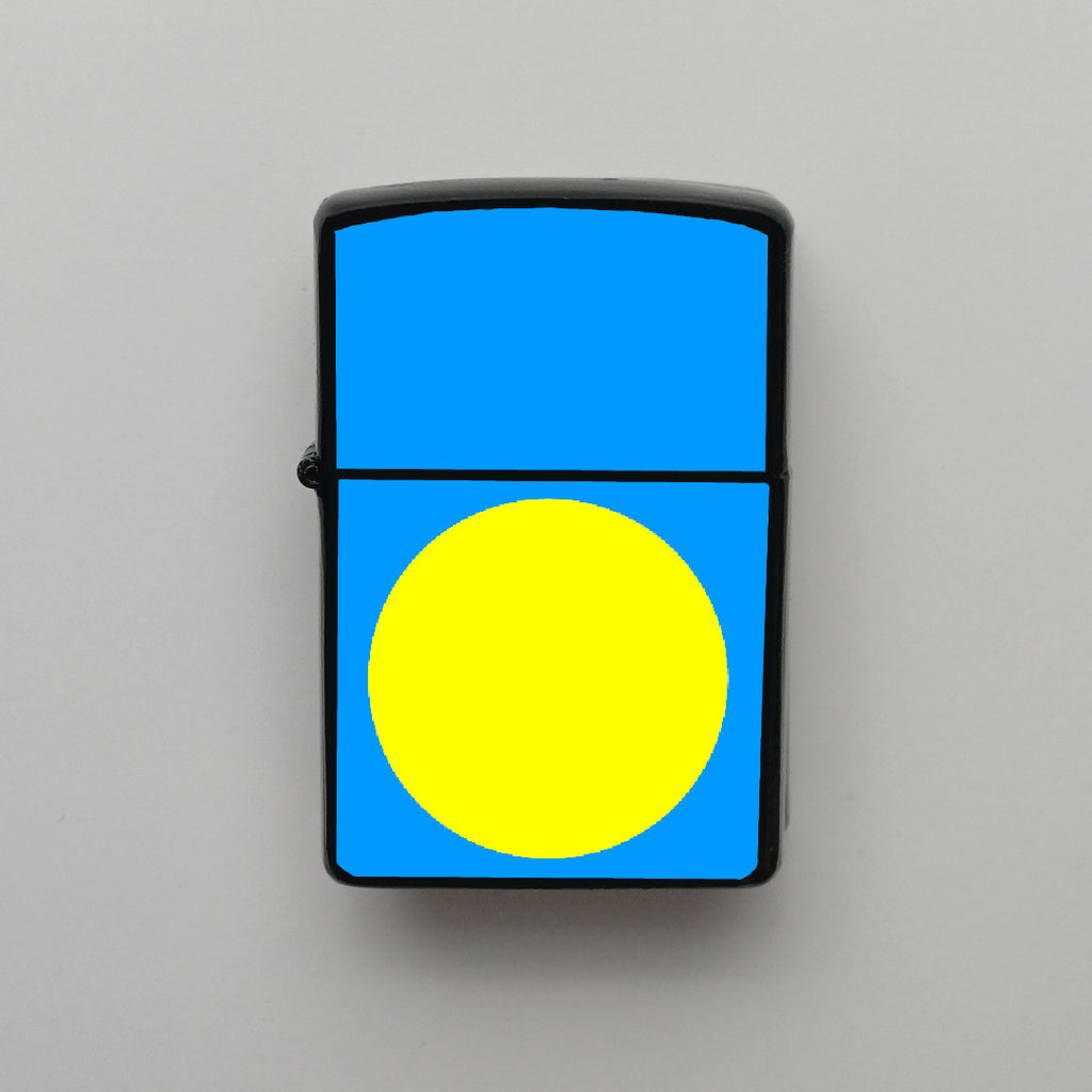 Palau Bayrağı - Benzinli Siyah Çakmak - Hediyelik