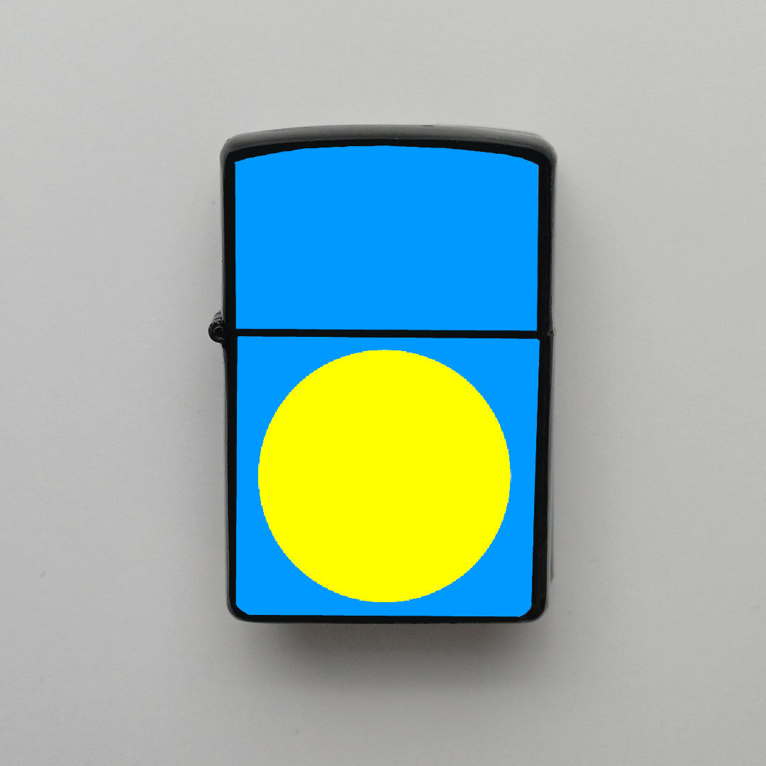 Palau Bayrağı - Benzinli Siyah Çakmak - Hediyelik