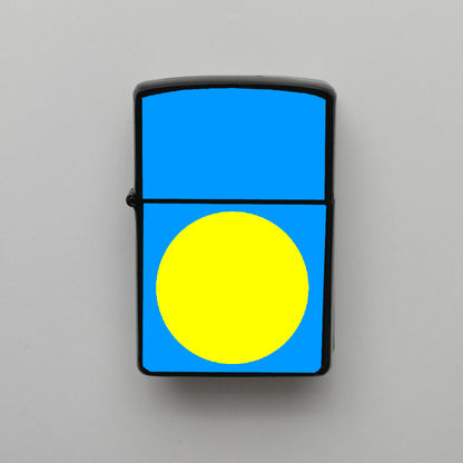 Palau Bayrağı - Benzinli Siyah Çakmak - Hediyelik