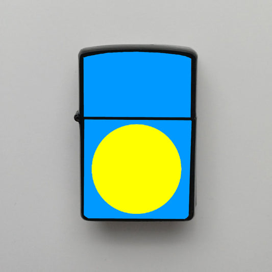 Palau Bayrağı - Benzinli Siyah Çakmak - Hediyelik