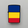 Romanya Romania Bayrağı - Benzinli Siyah Çakmak - Hediyelik