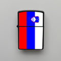 Slovenya Slovenia Bayrağı - Benzinli Siyah Çakmak - Hediyelik